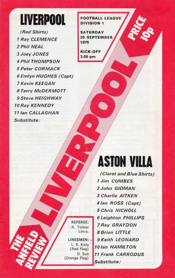 Match programme